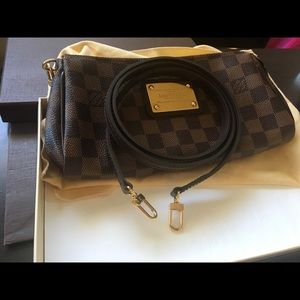 Louis Vuitton Damier Ebene Eva Clutch discontinued